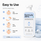 Steps to use Formula Zero Baby Body Wash