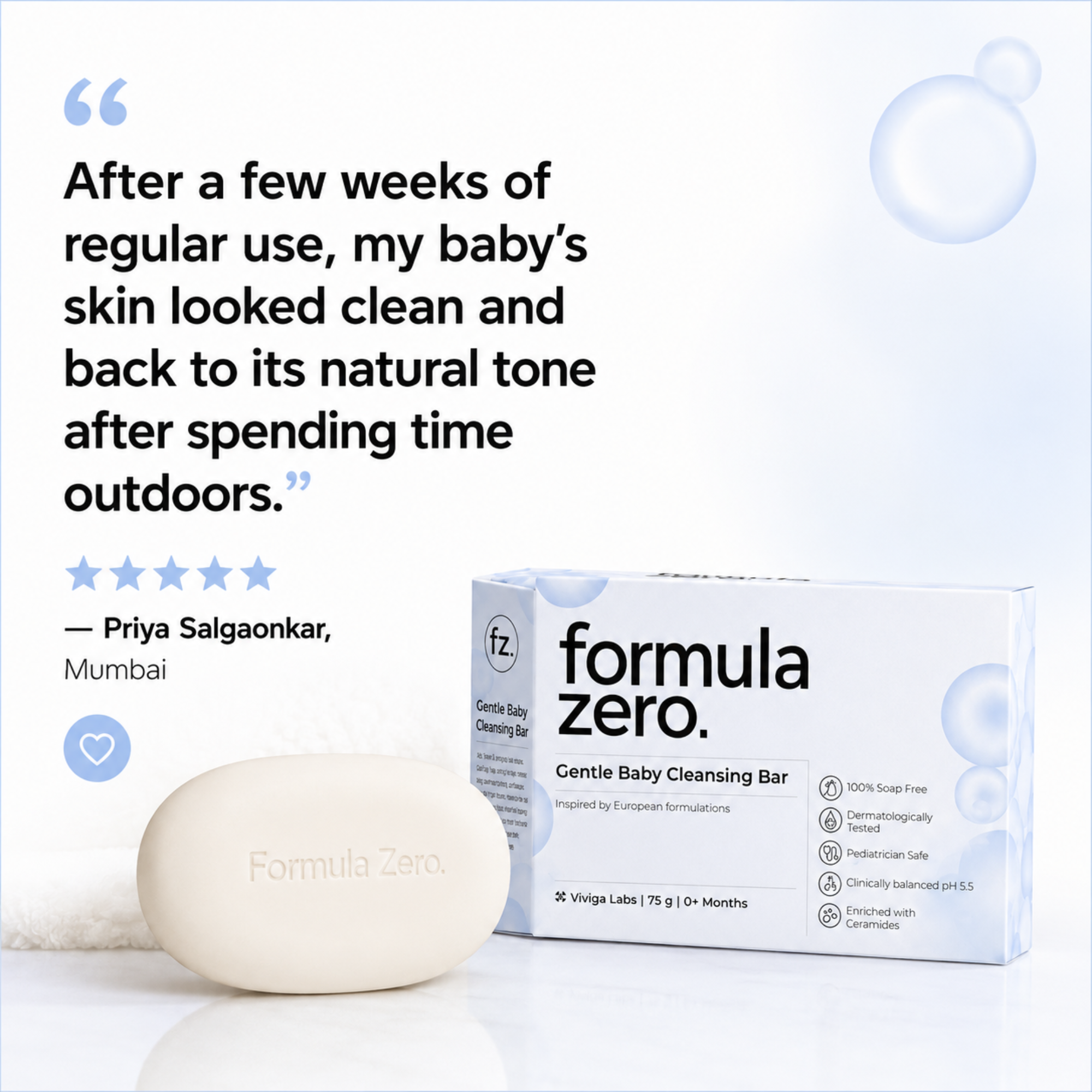 Mothers sharing reviews of Formula Zero Baby Cleansing Bar