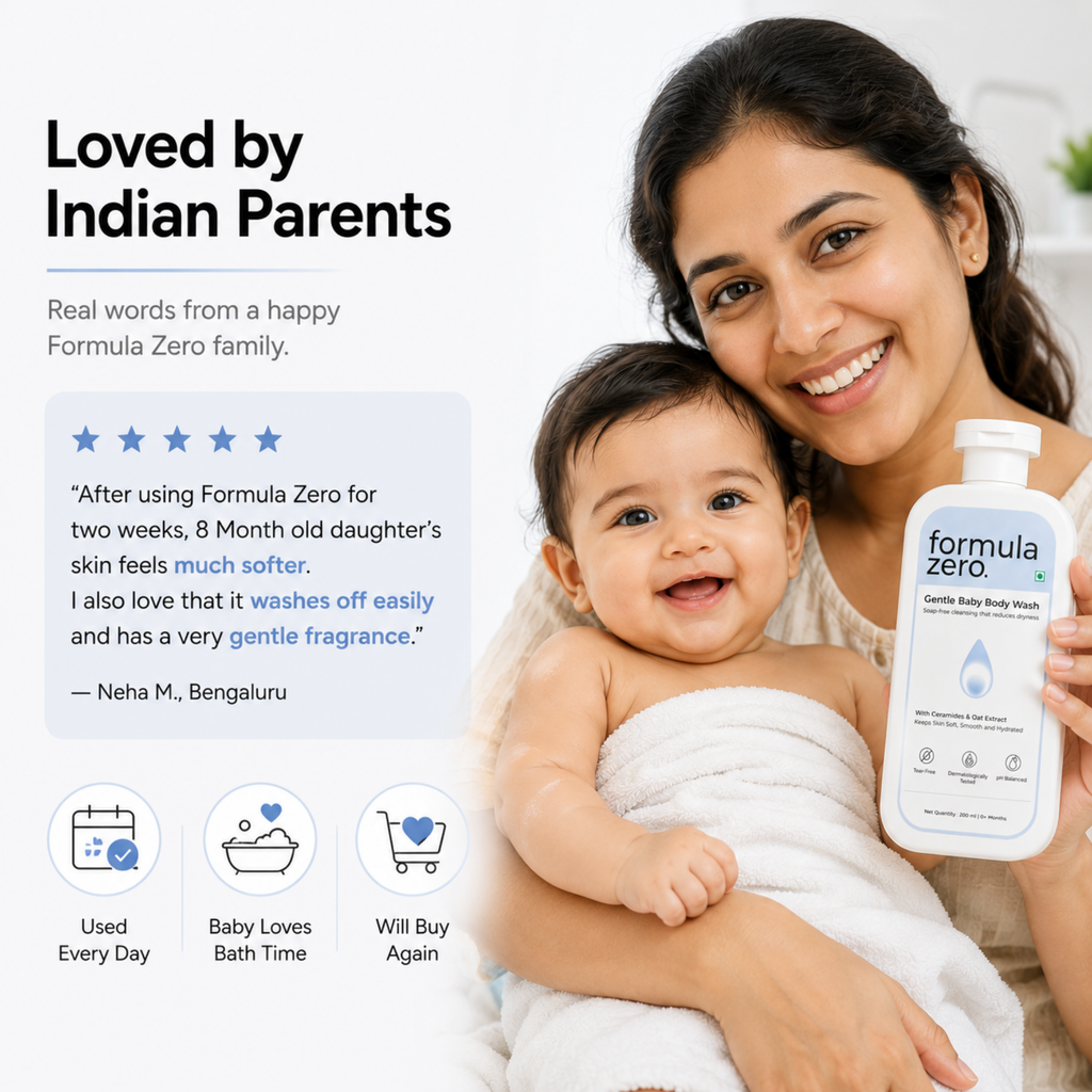 Parent testimonials for Formula Zero Baby Body Wash