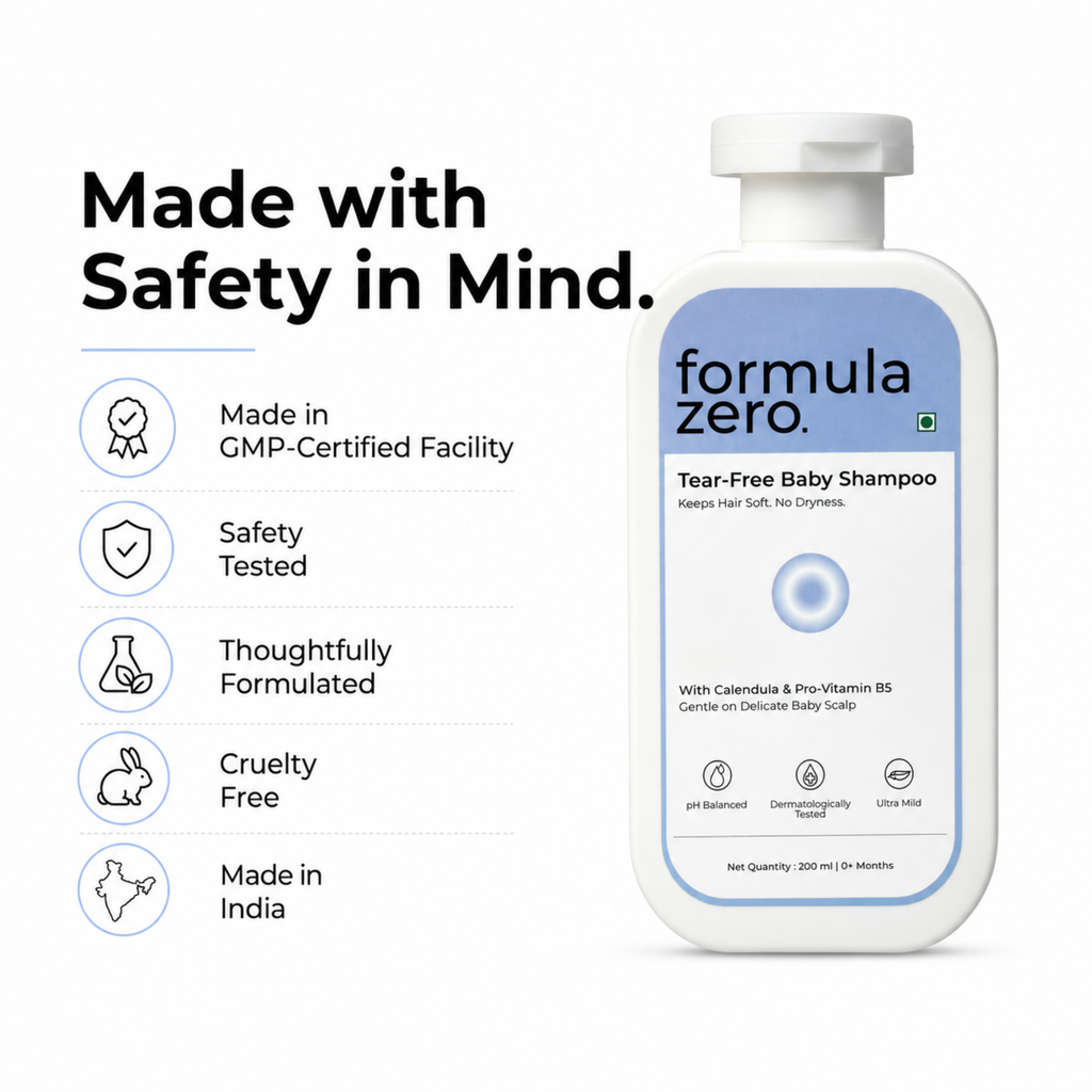 Dermatologically tested baby shampoo for delicate scalp