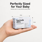 Formula Zero Baby Cleansing Bar shown with size comparison