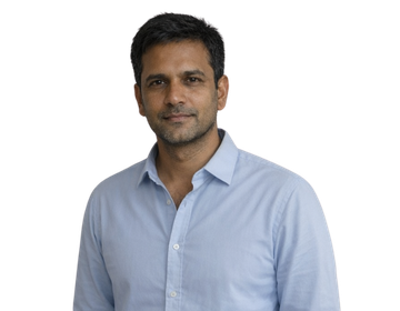 Formula Zero founder Bhavik Gandhi with baby care products